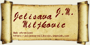 Jelisava Miljković vizit kartica